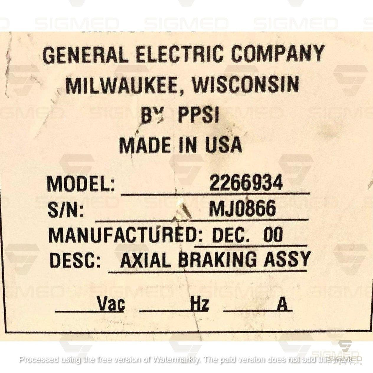 2266934-2 - Axial Dynamic Braking Module for GE PET/CT-GE-Sigmed Imaging