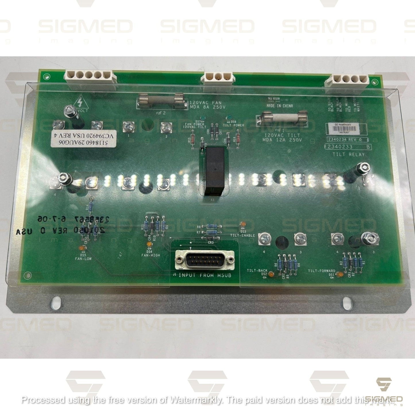 H-POWER TILT RELAY BOARD 2340234-Sigmed Imaging-Sigmed Imaging