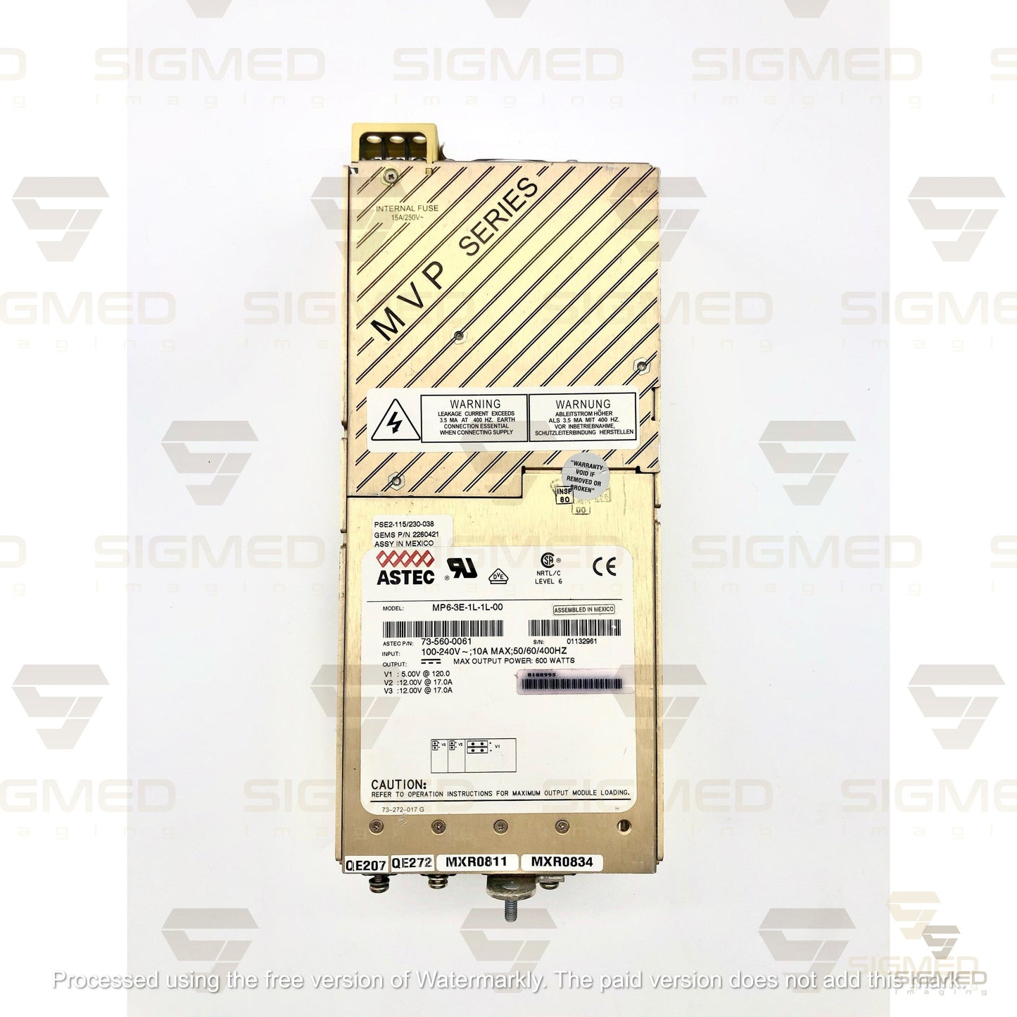 MP6-3E-1L-1L-00 ASTEC Digital Power Supply 73-560-0061-ASTEC-Sigmed Imaging