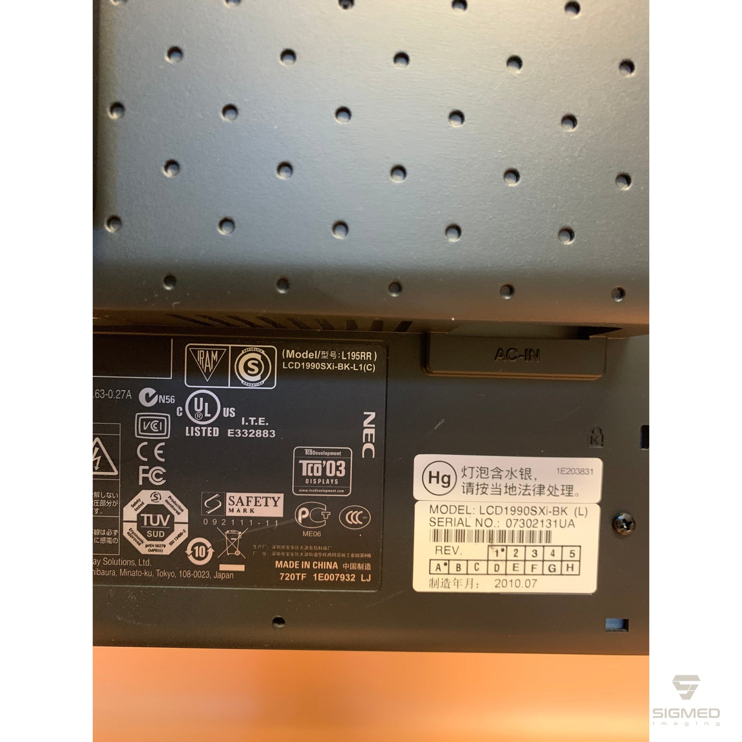 NEC Multisync LCD1990SXi-BK Black 19" monitor-NEC-Sigmed Imaging