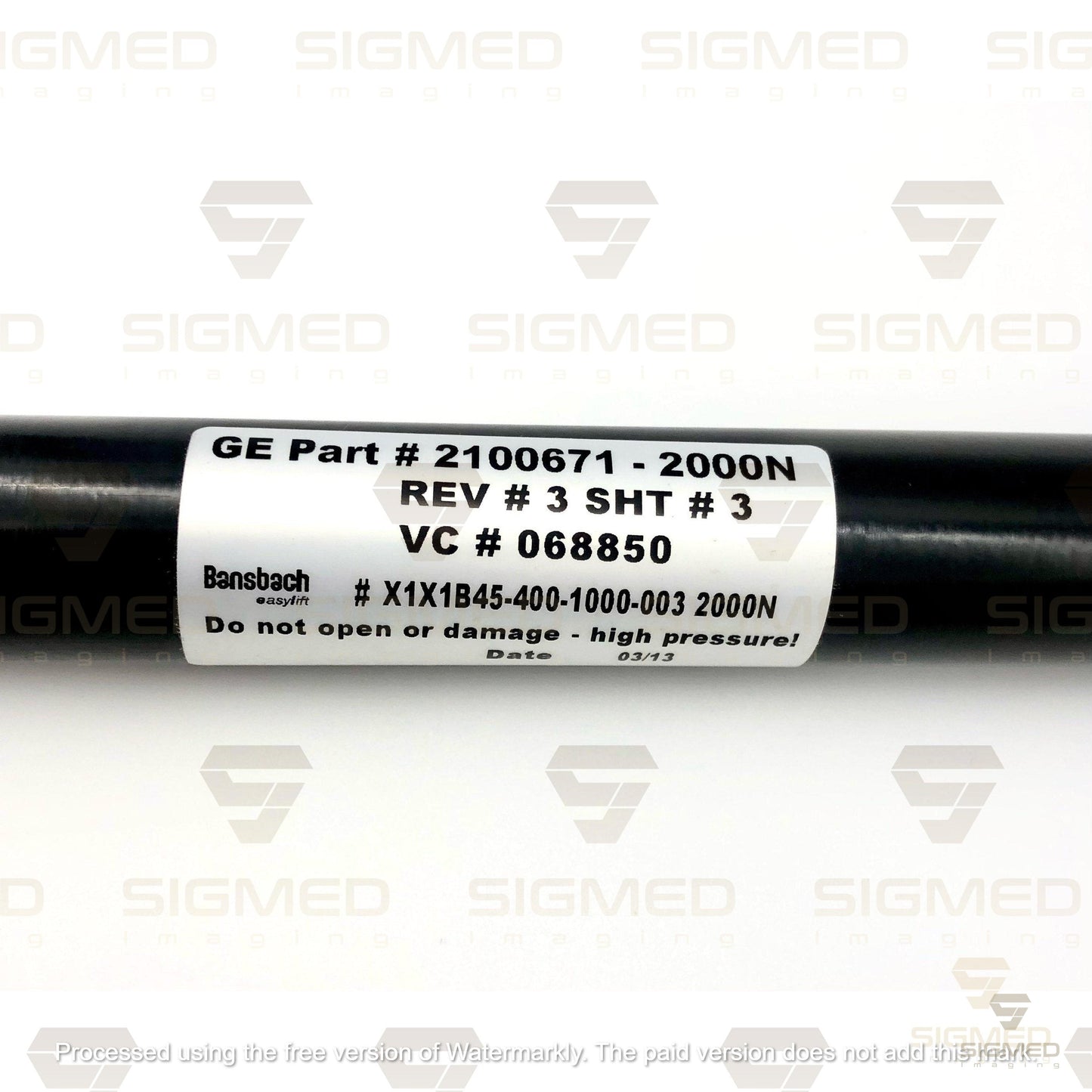 2100671 - 200N (NEW) CT Table Gas Spring for GE CT scanner-GE-Sigmed Imaging