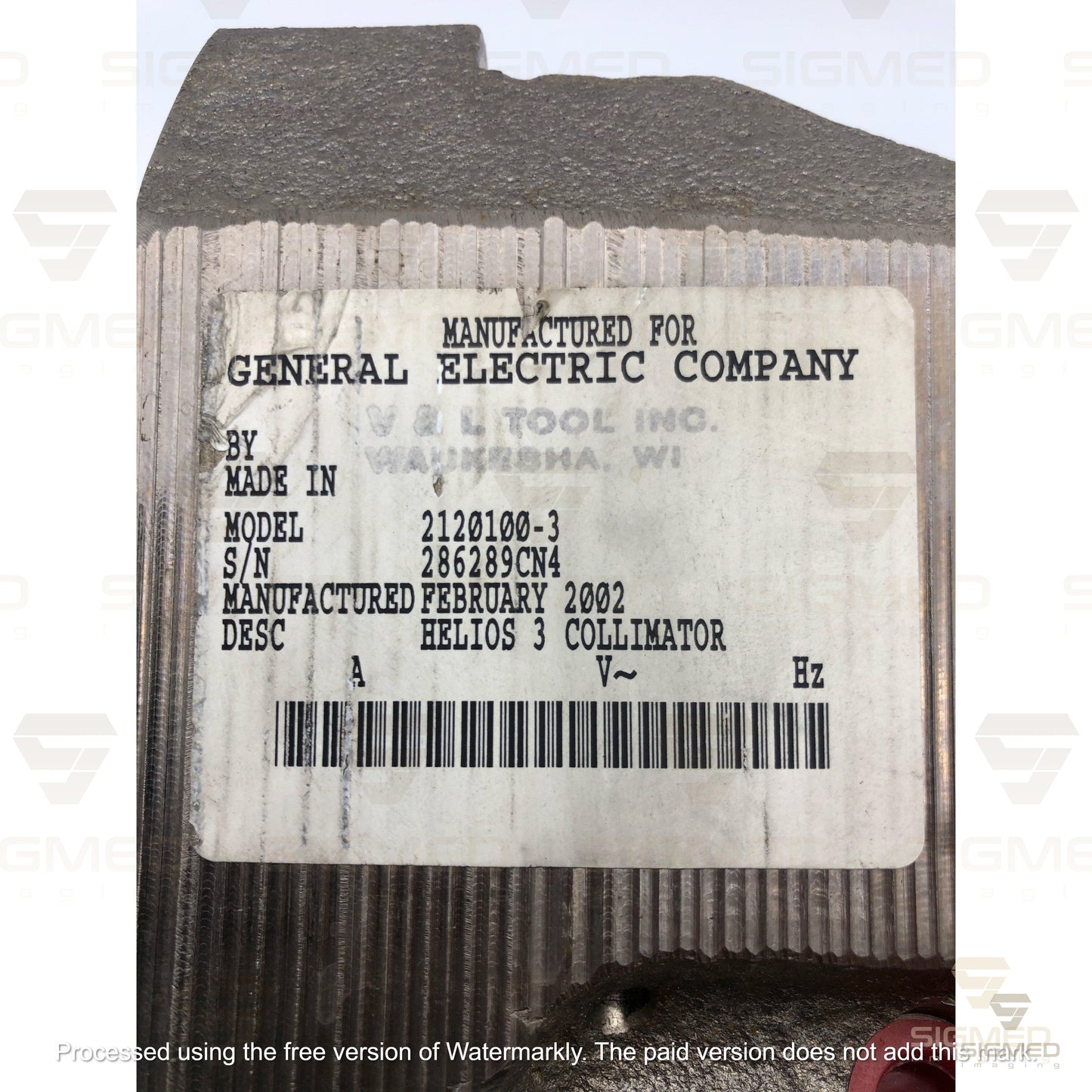 2120100-3 Helios 3 Collimator with CCB Board for GE CT Scanner-GE-Sigmed Imaging