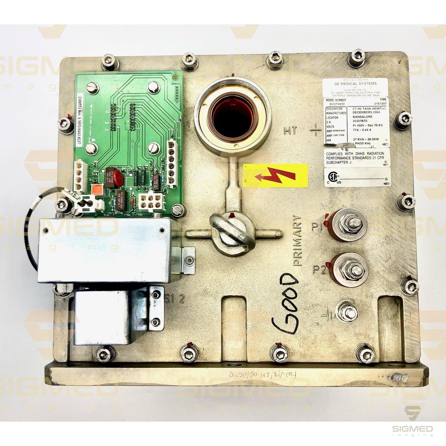 2161307 Anode High Voltage Hemit Tank for GE CT-GE-Sigmed Imaging