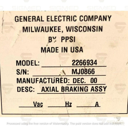 2266934-2 - Axial Dynamic Braking Module for GE PET/CT-GE-Sigmed Imaging