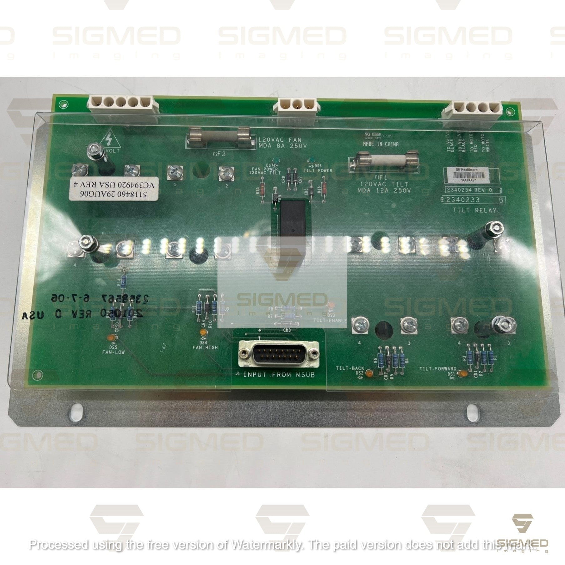 2340234/33 H-POWER TILT RELAY BOARD-Sigmed Imaging-Sigmed Imaging