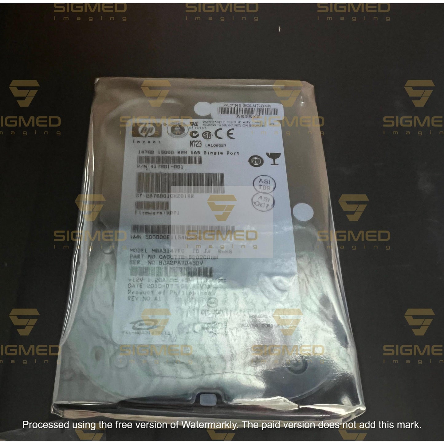 417801-001- HP 147GB Hard Drive SAS-Sigmed Imaging-Sigmed Imaging