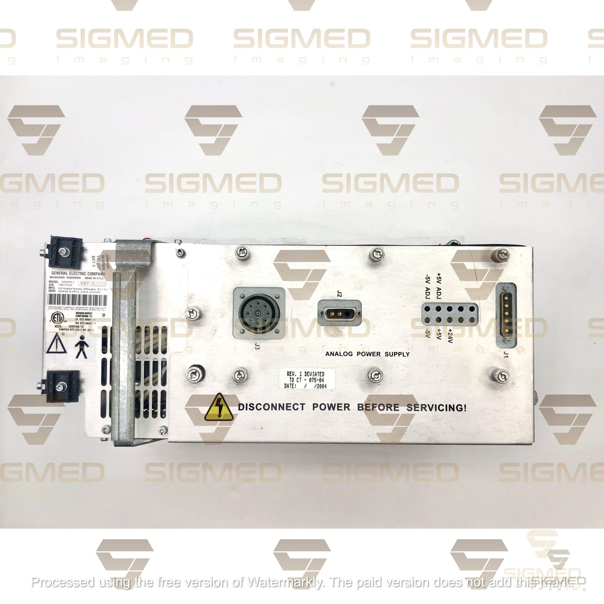 GEMS GDAS Analog Power Supply 2330352-2-GE-Sigmed Imaging